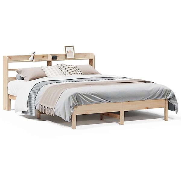 vidaXL Massivholzbett ohne Matratze 140x190 cm Kiefernholz 3306900 günstig online kaufen