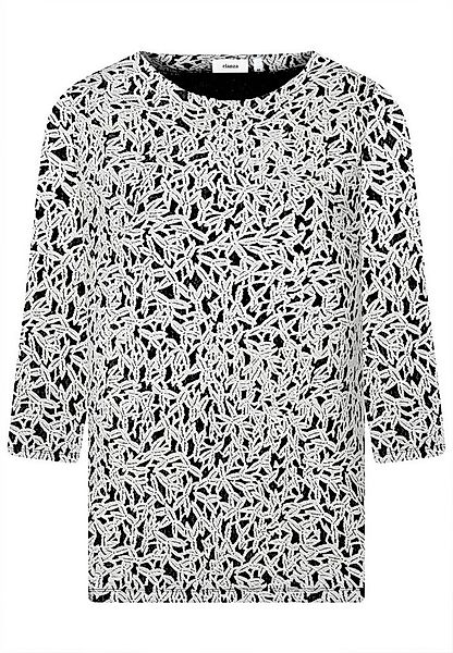 elanza T-Shirt Shirt mit Jacquardmuster in Weiß/Anthrazit (1-tlg) günstig online kaufen