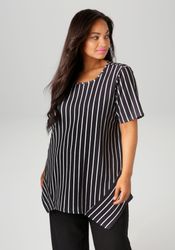 Aniston PLUS Blusenshirt mit dezenter Streifenlook günstig online kaufen