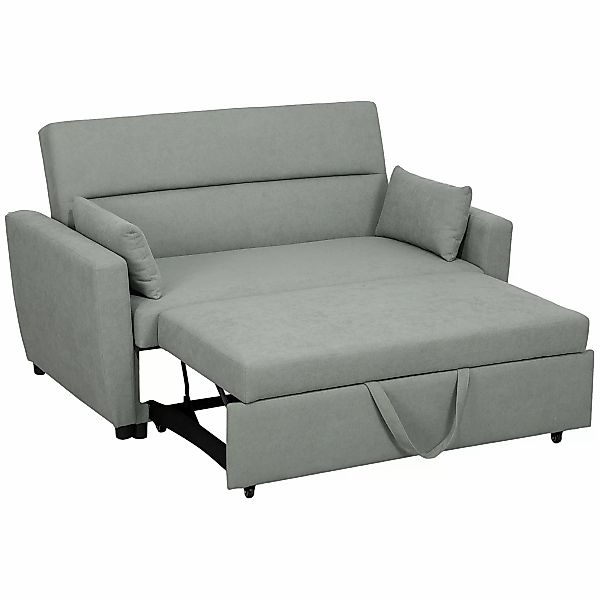 HOMCOM Schlafsofa, 2-Sitzer Sofa mit Schlaffunktion, Verstellbare Rückenleh günstig online kaufen