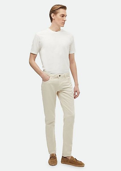 RAMSEY Chinohose Beige Weben Regular Fit Freizeit Baumwollmischung Hose günstig online kaufen