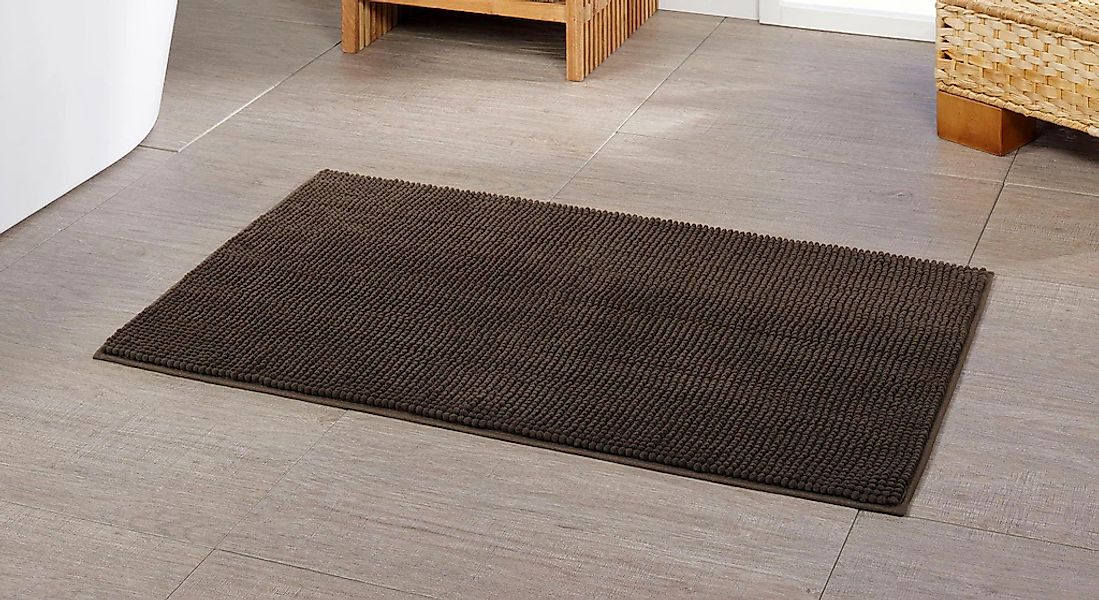 Gözze Badematte "Chenille" Höhe 15 mm rutschhemmend beschichtet fußbodenhei günstig online kaufen