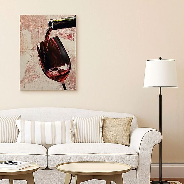 Artland Holzbild "Wein - Rotwein", Wein Bilder, (1 St.) günstig online kaufen