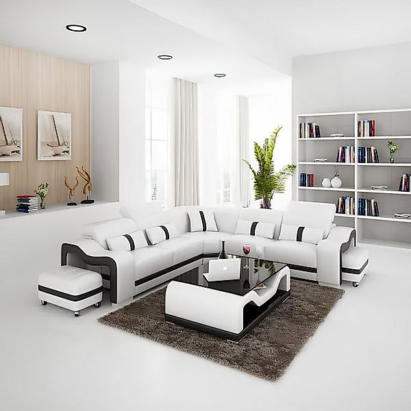 Xlmoebel Ecksofa Moderne Wohnlandschaft mit Ecksofa, Sitzpolstern, Hocker u günstig online kaufen