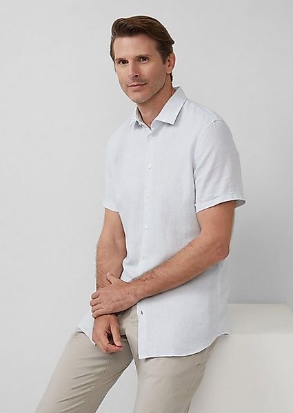 s.Oliver BLACK LABEL Kurzarmhemd Tailored Fit: Strukturiertes Kurzarmhemd a günstig online kaufen