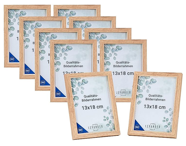 Levandeo® Bilderrahmen, 10er Set Portrait Bilderrahmen Made in EU 13x18 Eic günstig online kaufen
