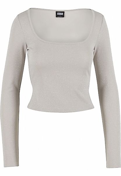 URBAN CLASSICS T-Shirt "Urban Classics Ladies Glitter Square Neck Longsleev günstig online kaufen