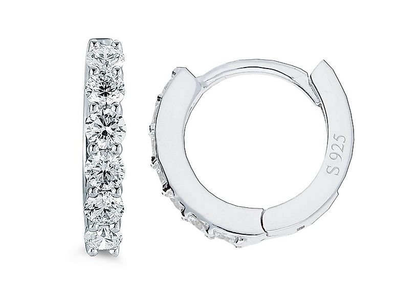 LÖB Paar Creolen Damen Ohrringe Creolen 925 Silber Zirkonia Strass Steine R günstig online kaufen