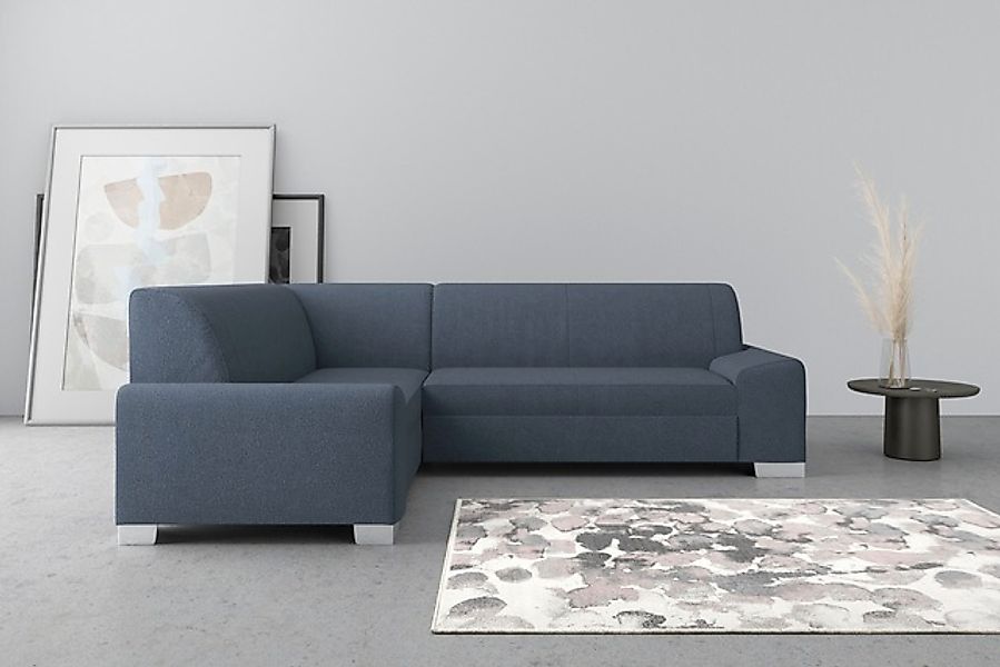 DOMO collection Ecksofa »Anzio in kubischer Formensprache, flache Armlehnen günstig online kaufen