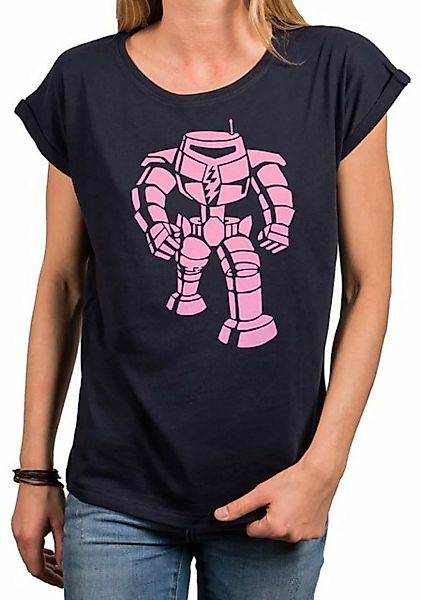 MAKAYA Print-Shirt Damen Oversize Sommer Top Große Größen Roboter Aufdruck günstig online kaufen