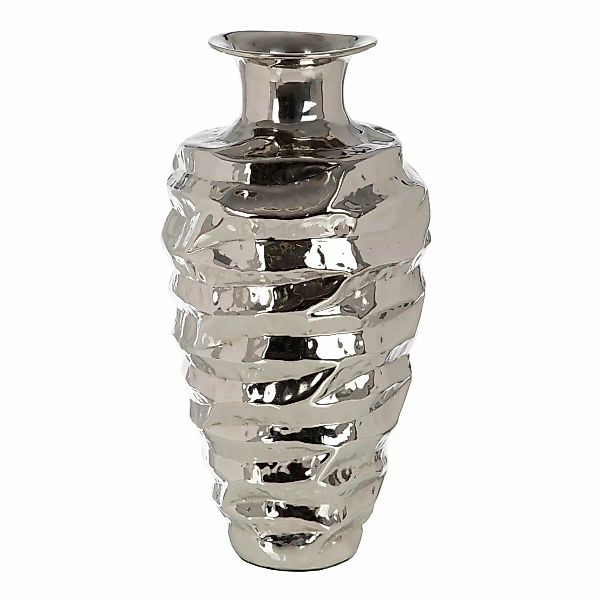 Vase 27,5 X 27,5 X 56 Cm Silber Aluminium günstig online kaufen