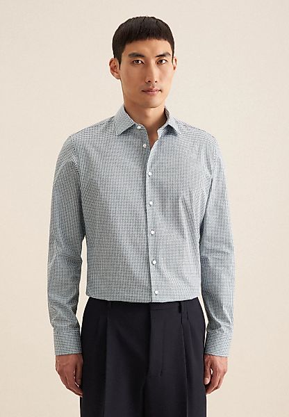seidensticker Businesshemd "Slim" Slim Langarm Kentkragen Druck günstig online kaufen