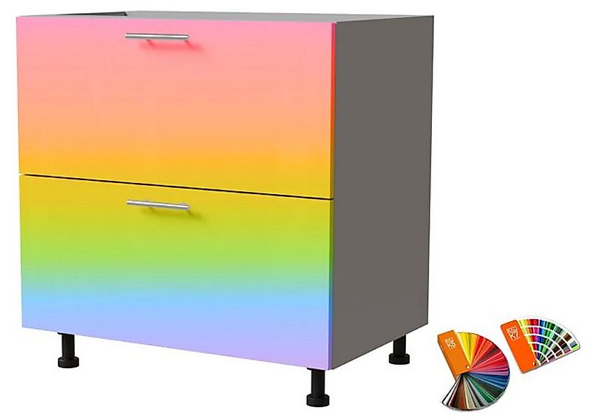 Feldmann-Wohnen Unterschrank Brerra (D2A/80/1A, 2 Schubladen + Innenschubla günstig online kaufen