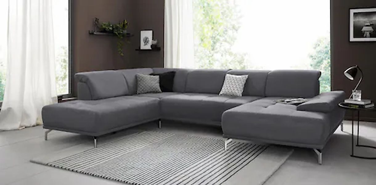 Home affaire Wohnlandschaft »Caluna« Inkl.Sitztiefenverstellung, wahlweise günstig online kaufen