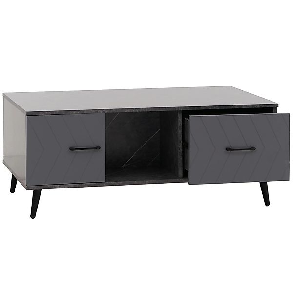 MCW Couchtisch N89 Marmor-Optik Grau günstig online kaufen