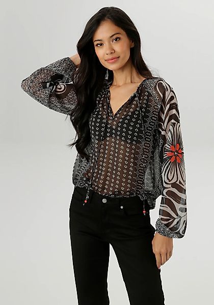 Aniston SELECTED Chiffonbluse, aus transparentem Chiffon - NEUE KOLLEKTION günstig online kaufen