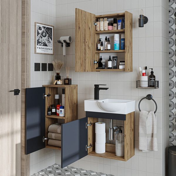 Roomart Badmöbel-Set PUNTO, (Unterschrank mit Waschbecken günstig online kaufen