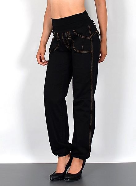 ESRA Pumphose Damen Jeanshose Pumphose hohe Leibhöhe Baggy Jeans High Waist günstig online kaufen