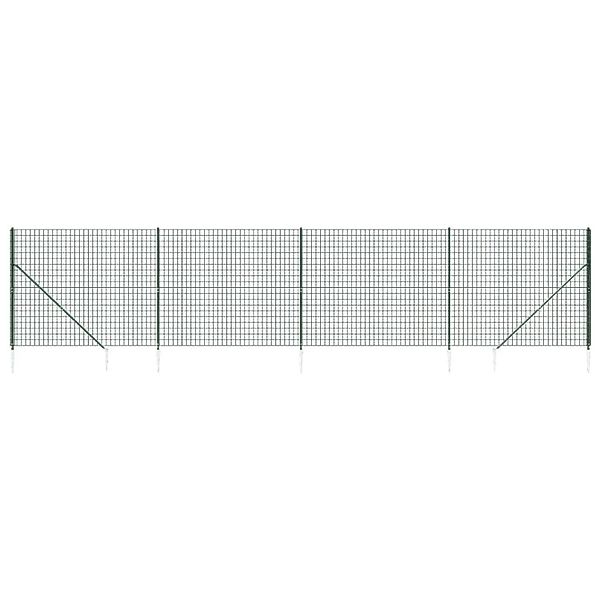 vidaXL Maschendrahtzaun mit Bodenhülsen Grün 1,4x10 m 154115 günstig online kaufen