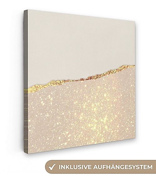 OneMillionCanvasses® Leinwandbild Gold - Rosa - Glitzer - Schick - Design, günstig online kaufen