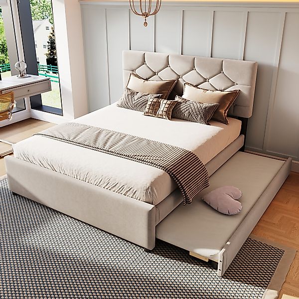 Merax Polsterbett (1-tlg), Doppelbett 140x200cm mit günstig online kaufen