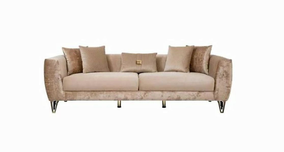 JVmoebel Sofa Dreisitzer Couch Polster Beige Sofa Couchen xxl Möbel, Made i günstig online kaufen