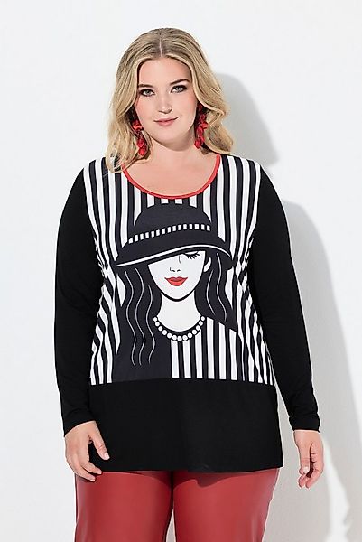 MIAMODA T-Shirt Langarmshirt A-Linie Frauen-Motiv günstig online kaufen