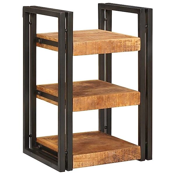 vidaXL Nachttisch Braun und Schwarz 38 x 33 x 58 cm Massivholz Mango 401673 günstig online kaufen