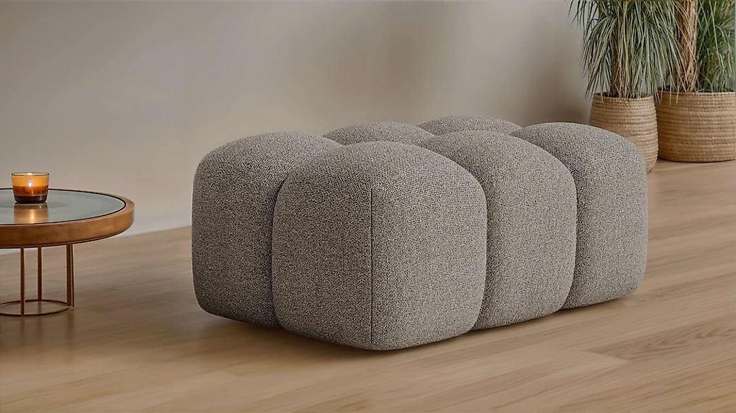 OTTO home Polsterhocker "KALLIE Sitzhocker, Bubble-Optik, Maße B/T/H: 90/60 günstig online kaufen