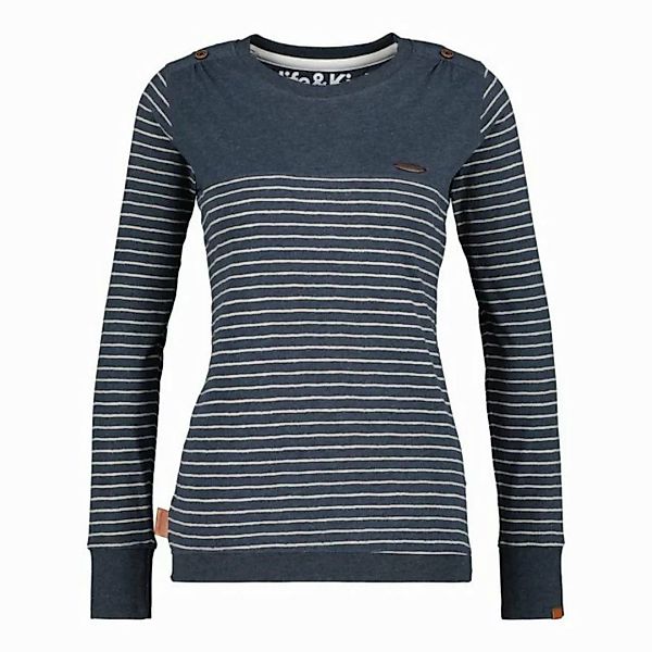 Alife & Kickin Langarmshirt Damen LeonieAK mit Zierknöpfen an den Schultern günstig online kaufen