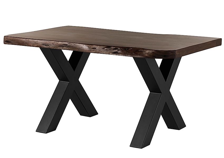 Massivmoebel24 Baumkantentisch FREEFORM (Baumtisch Akazie 160x90x77 günstig online kaufen