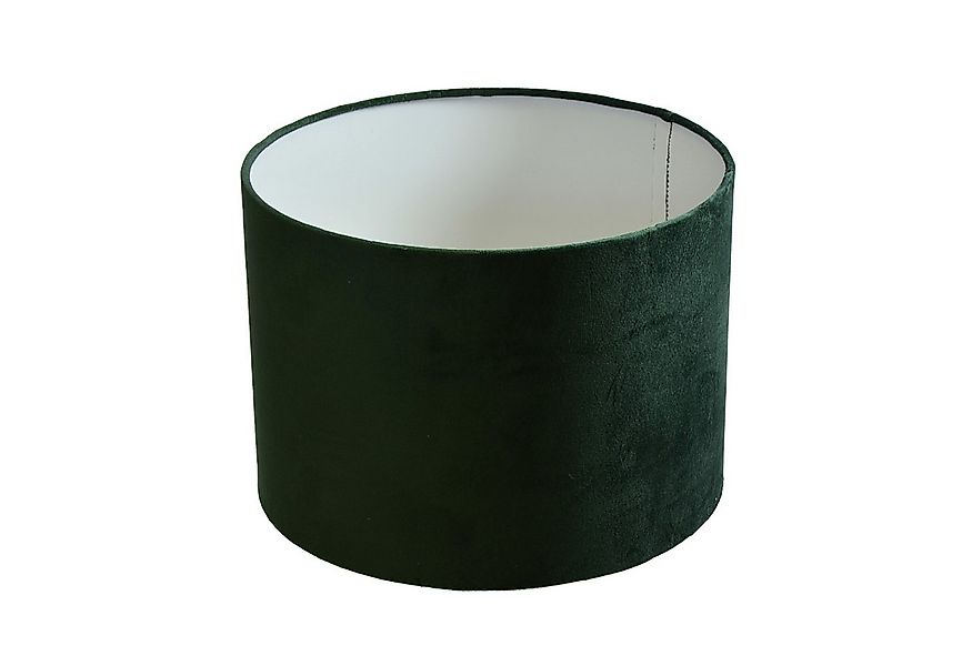 B&S Lampenschirm Ø 30 x 20 cm Velour grün samtige Oberfläche Zylinderform günstig online kaufen