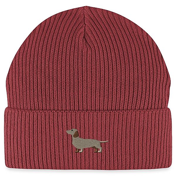 Spreadshirt Beanie Dackel Stickerei Bio Fisherman günstig online kaufen