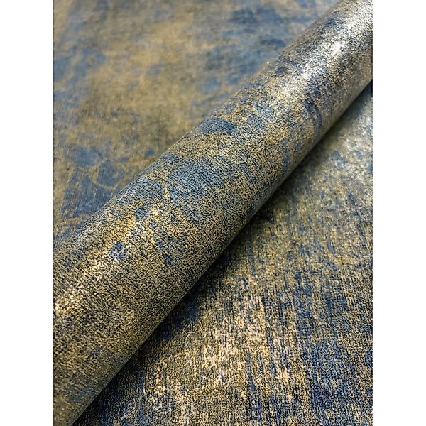 Newroom Vinyltapete Lucian Dusty Blue Beton Modern FSC® günstig online kaufen