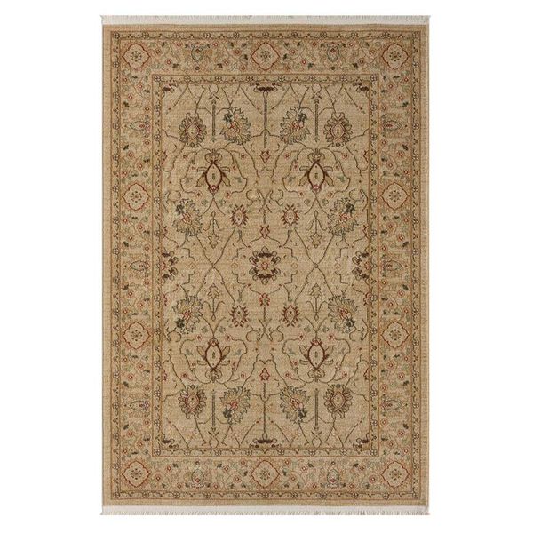 Heller Kurzflorteppich in Cremefarben und Beige orientalischen Stil günstig online kaufen