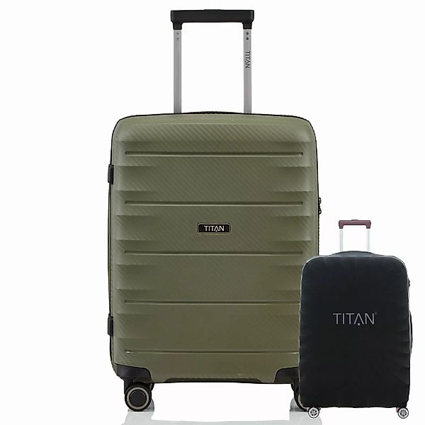 TITAN HIGHLIGHT Khaki 55cm Handgepäck Trolley inkl. Kofferschutz günstig online kaufen