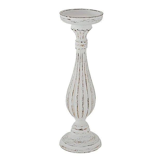 BOLTZE Kerzenständer Dinah, Weiß, aus Holz, 34 x 11 cm, Shabby Look günstig online kaufen