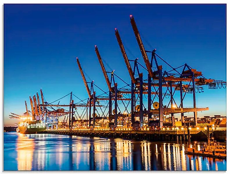 Artland Glasbild »Hamburg Containerhafen« Deutschland 1 Stk. tlg. in versch günstig online kaufen
