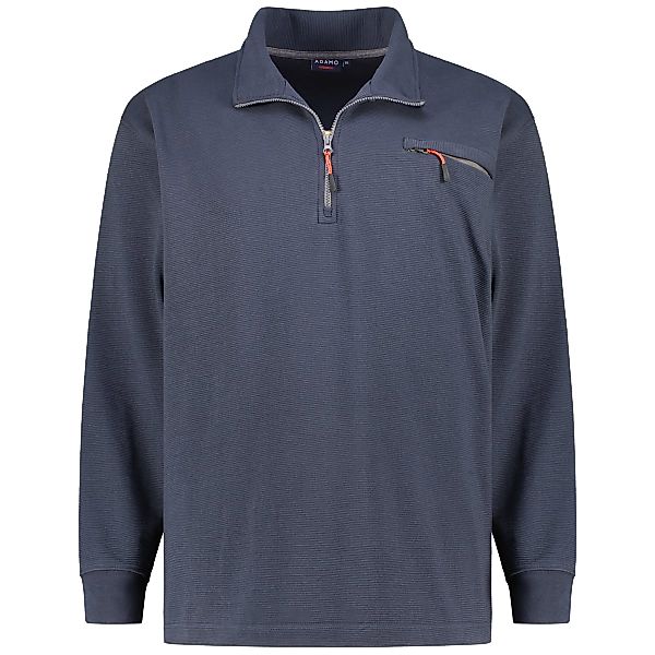 ADAMO Sweatshirt mit Struktur Farbe dunkelblau Größe: 5XL günstig online kaufen