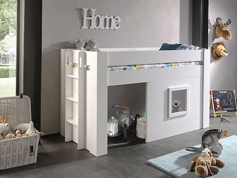 Vipack Hochbett "Noah, ein tolles Budenbett mit hoher Standfestigkeit, weiß günstig online kaufen