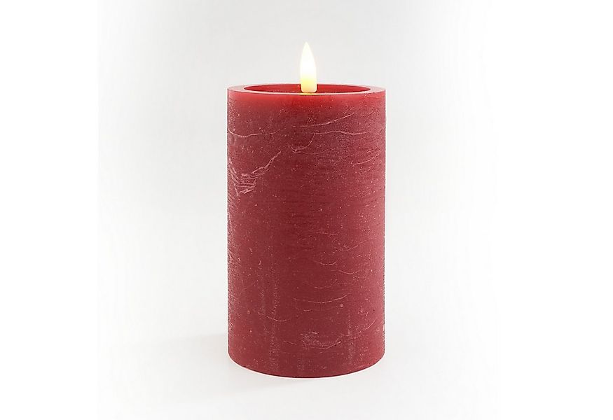 Stumpenkerze LED-Echtwachs Kerze, 12,5 x 7,5 cm mit Timer 6/18 Std. günstig online kaufen