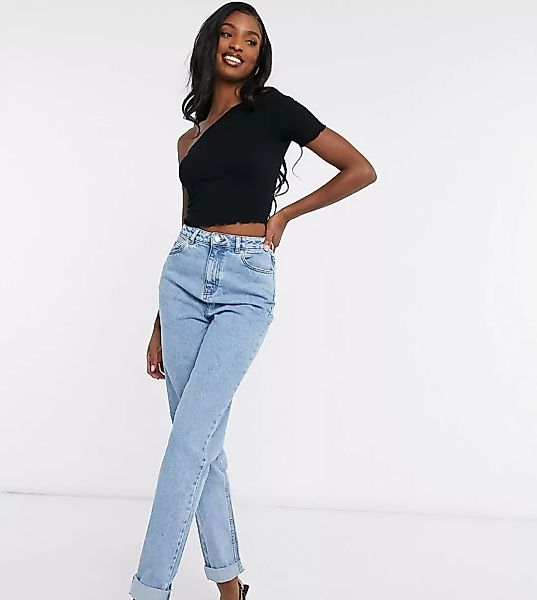 ASOS DESIGN Tall – Original – Mom-Jeans mit hohem Bund in heller Waschung-B günstig online kaufen