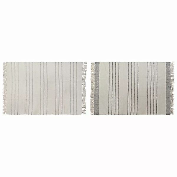 Teppich Dkd Home Decor Grau Weiß (120 X 180 X 0,75 Cm) (2 Stück) günstig online kaufen