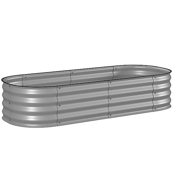 Outsunny Hochbeet Metall Pflanzkasten 150 x 62 x 30 cm Gemüsebeet DIY Blume günstig online kaufen