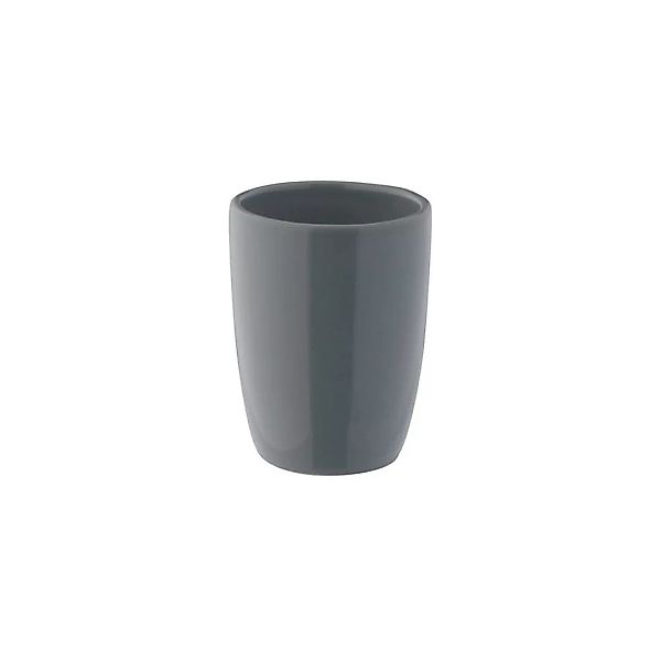 Zahnputzbecher anthrazit Keramik B/H/L: ca. 7,5x10,5x7,5 cm günstig online kaufen