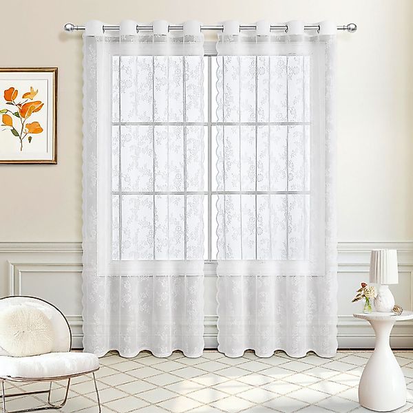 BTTO V&G Gardine Transparente Vorhänge, Florale günstig online kaufen
