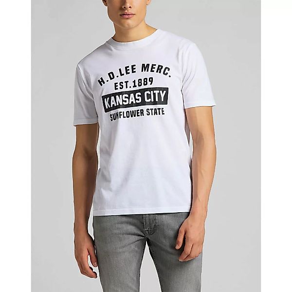 Lee Kansas City Kurzärmeliges T-shirt L White günstig online kaufen