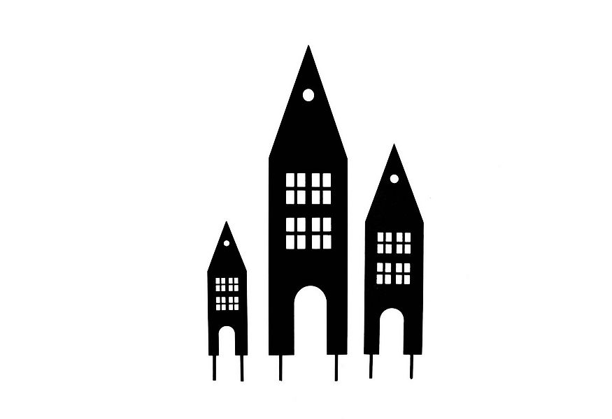 UNUS GARDEN Gartenstecker Gartenstecker Rost Häuser 3er Set (3-St., Gartens günstig online kaufen