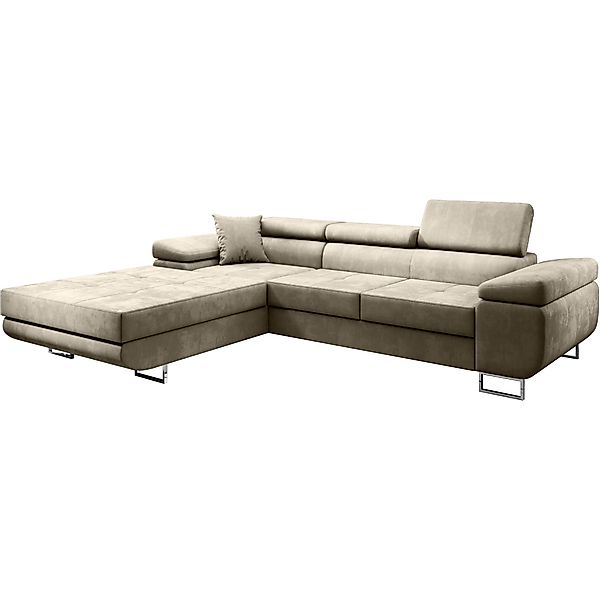 Beautysofa Ecksofa Alons mit Schlaffunktion auf günstig online kaufen
