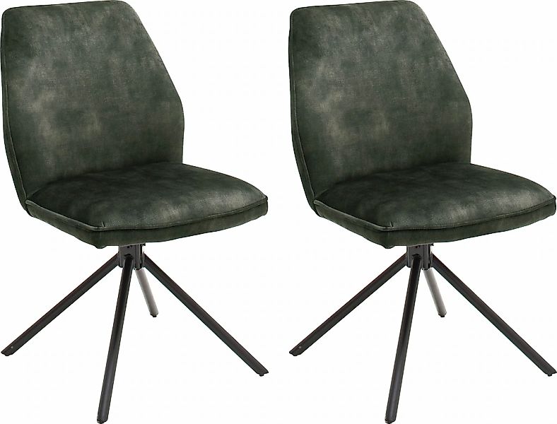 MCA furniture Esszimmerstuhl "Ottawa" (Set) 2 Stk. Vintage Vintage Velourso günstig online kaufen